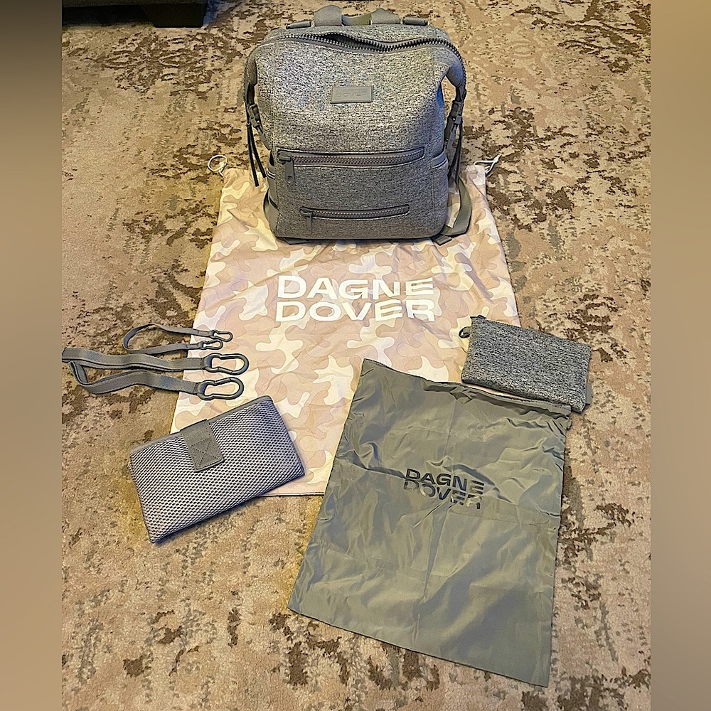 Dagne Dover Indi MEDIUM heather gray diaper bag